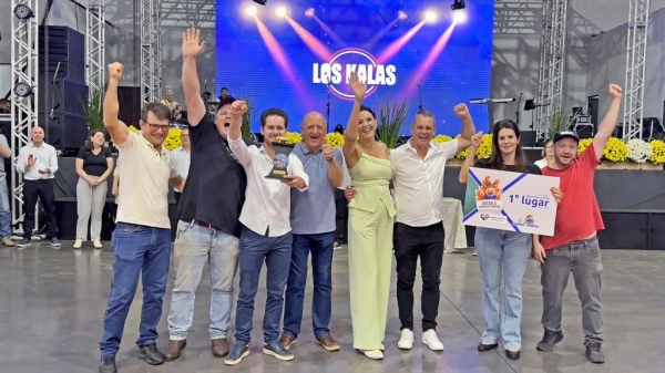 O primeiro lugar no concurso do Leitão a Quatro Pontes, categoria Gastronômica: Grupo Monitor, com 176,3 pontos