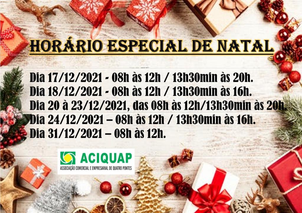 Horário especial no comércio de Quatro Pontes inicia na sexta-feira Horário especial no comércio de Quatro Pontes inicia na sexta-feira