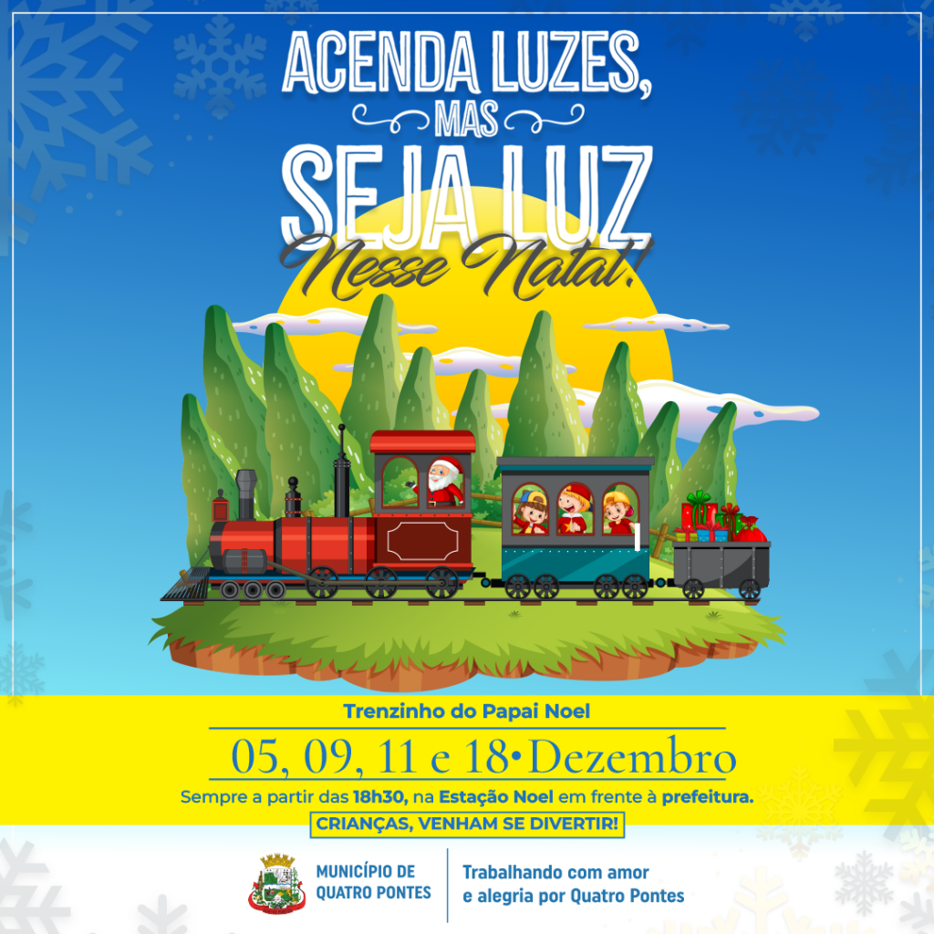 Trenzinho do Noel e Carreta da Alegria iniciam passeios em Guarapuava